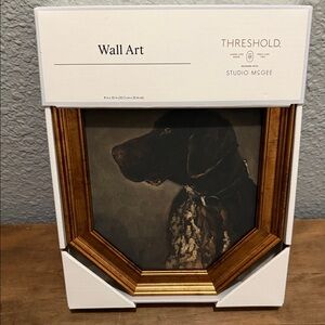 Threshold Black and Gold Canine Portrait Wall Art